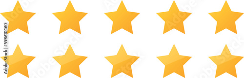 Five stars customer product rating, Review flat icon for apps and websites. Top quality concept graphic representation, eps 10