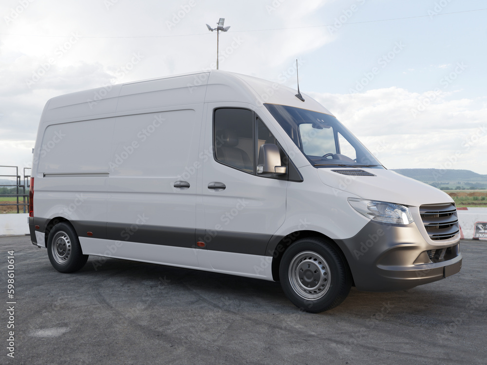 Van Transportation Truck Realistic Render Van Transportation Truck Realistic Render