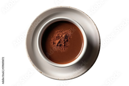 Champurrado On A White Plate. On An Isolated Transparent Background, Png. Mexican Cuisine. Generative AI