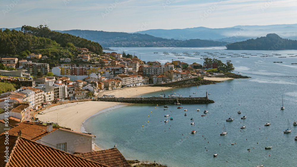 Raxó, Galicia, Spain - April 7, 2023: Miradoiro da Granxa (A Granxa viewpoint)