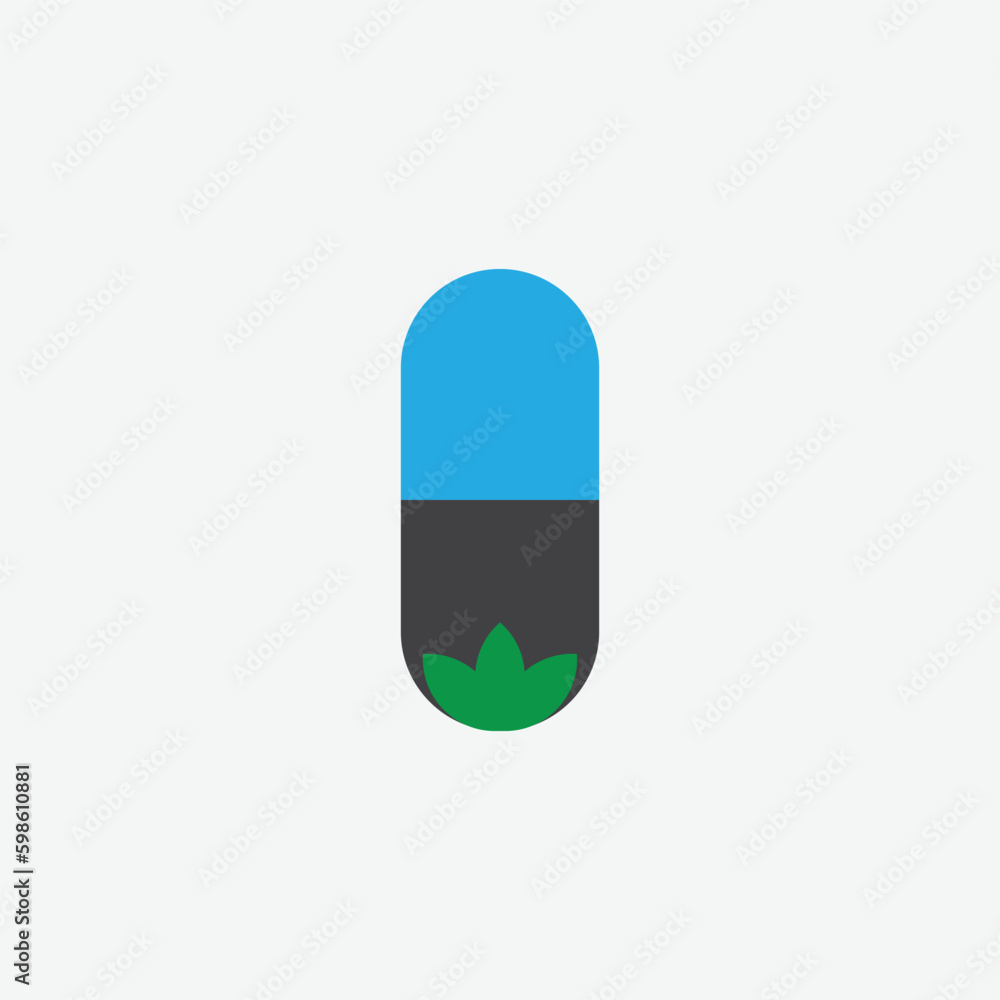 elegant organic capsule logo icon. elegant organic capsule logo icon.