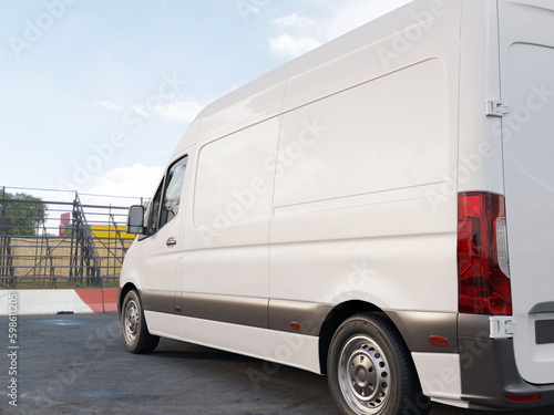 Van Transportation Truck Realistic Render