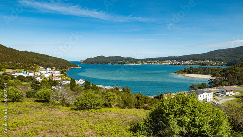 Porto do Barqueiro, Galicia, Spain - April 2, 2023: General view of the bay photo