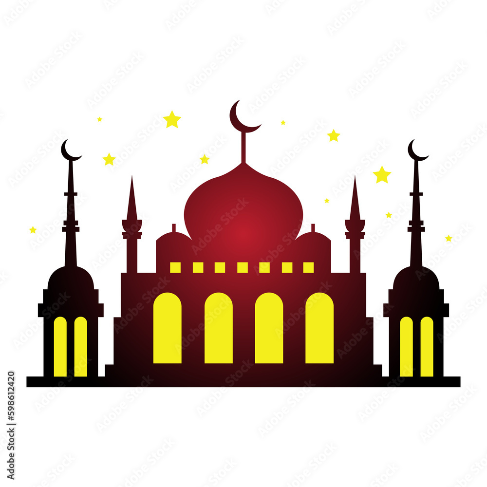 mosque isolated background