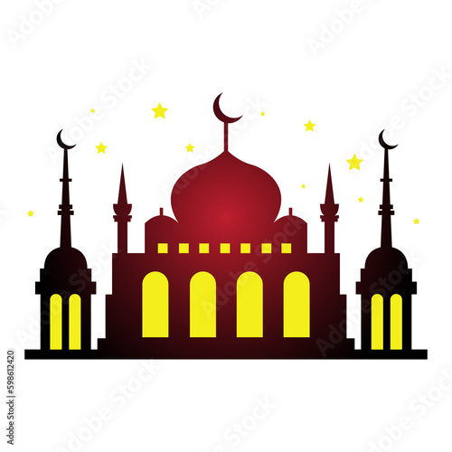mosque isolated background