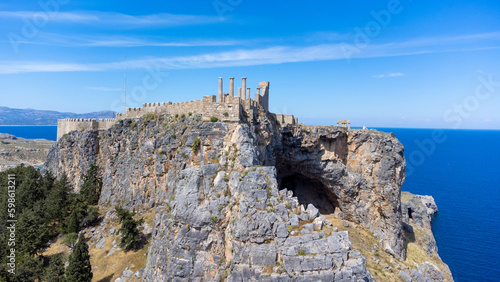 The Acropolis of Lindos in ...