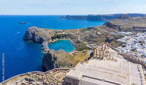 The Acropolis of Lindos in ...