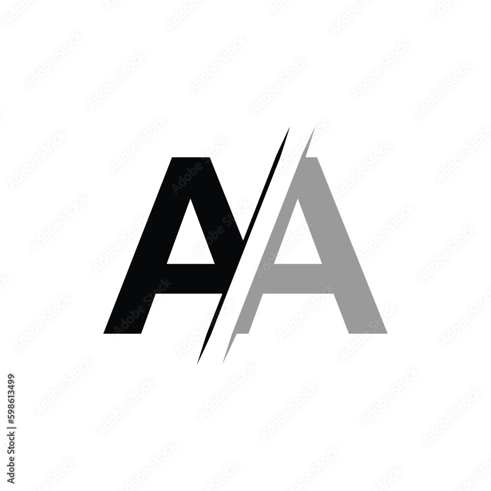 AA letter logo design template elements. AA letter vector logo. AA letter logo design template elements. AA letter vector logo.