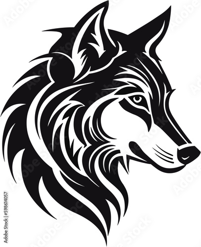 wolf head vector