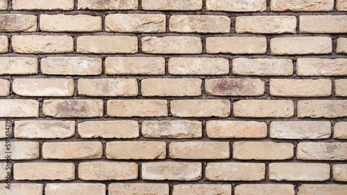 Beautiful building brick background with retro bricks, blank for advertising. Copy space 2