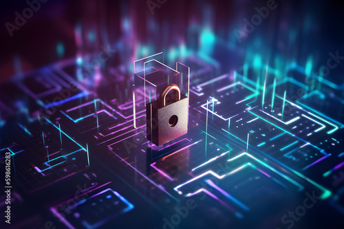 cybersecurity and privacy concept of data protection. Generation AI