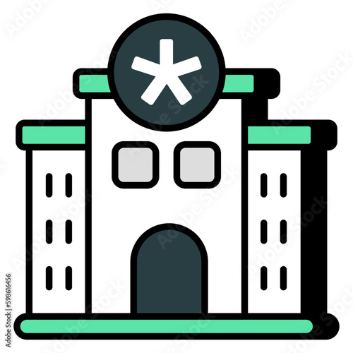 Modern design icon of hospital
