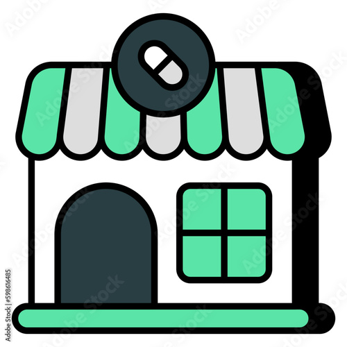 Modern design icon of clinic