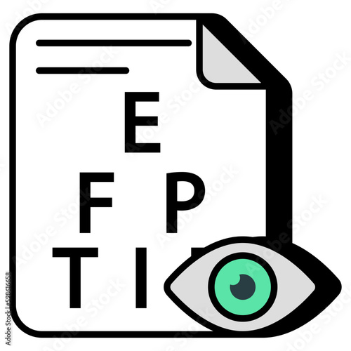 Modern design icon of eye test