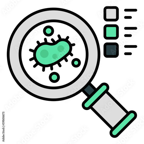 Perfect design icon of search germs 