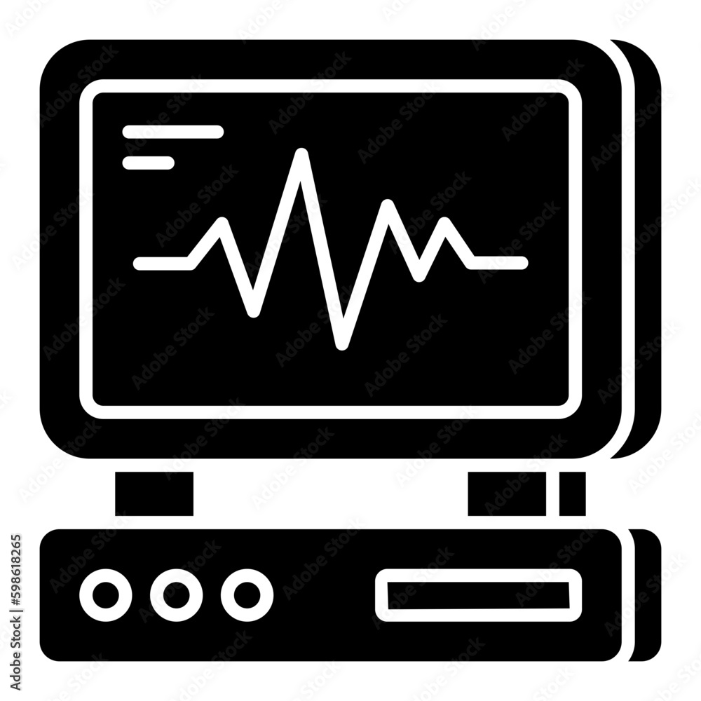 A Unique design icon of ecg monitor A Unique design icon of ecg monitor