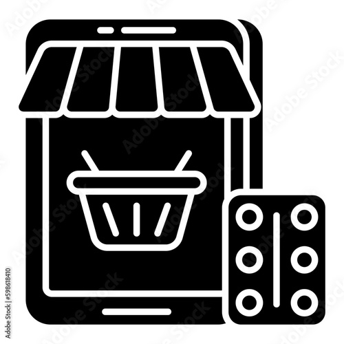 An icon design of mobile pharmacy