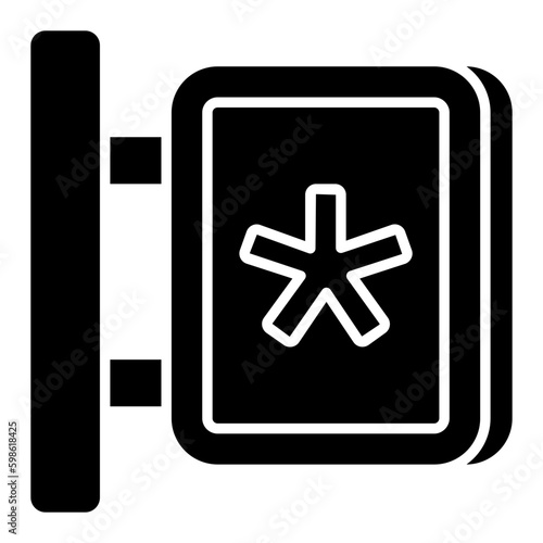 An icon design of medical board