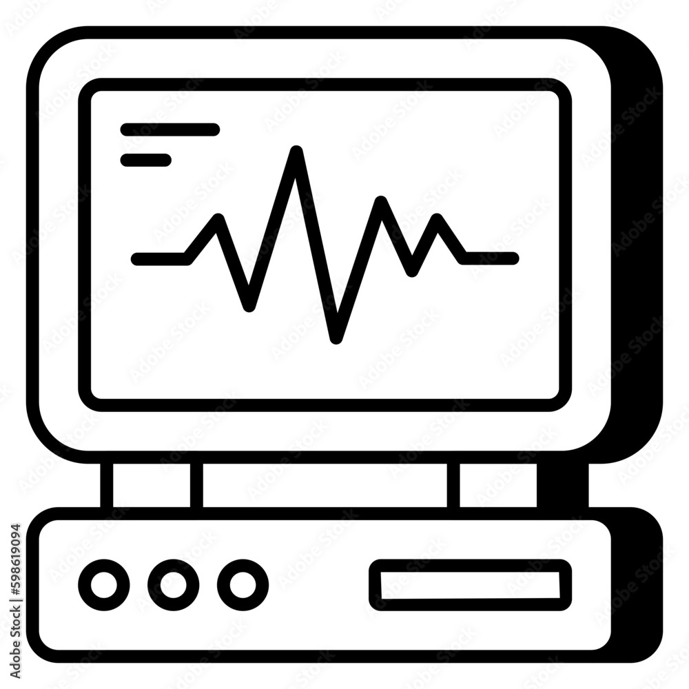A Unique design icon of ecg monitor A Unique design icon of ecg monitor