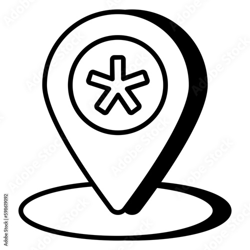 Free Download Medical location icon in unique design  - GFXLoad