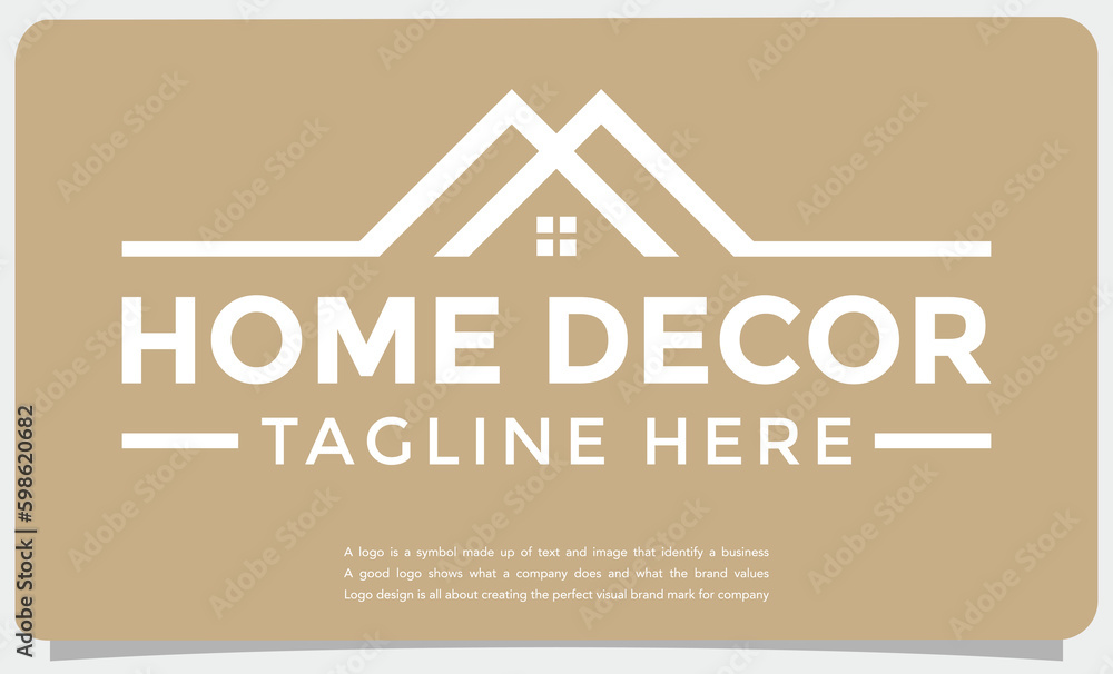 Fototapeta premium monogram vector logo template in home decor