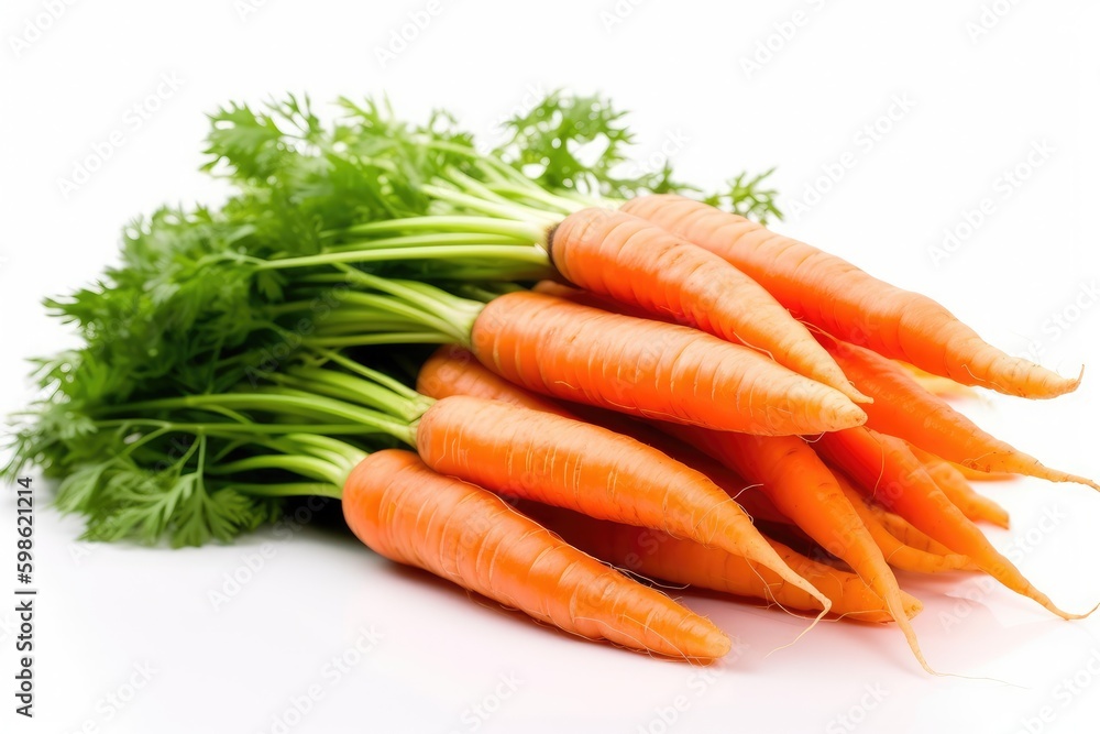 Carrot isolated on white background. Generative AI Carrot isolated on white background. Generative AI