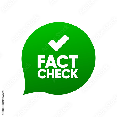 Fact Check. Concept of thorough fact-checking or compare evidence. The study of different facts or myths. Vector illustration. Generative AI