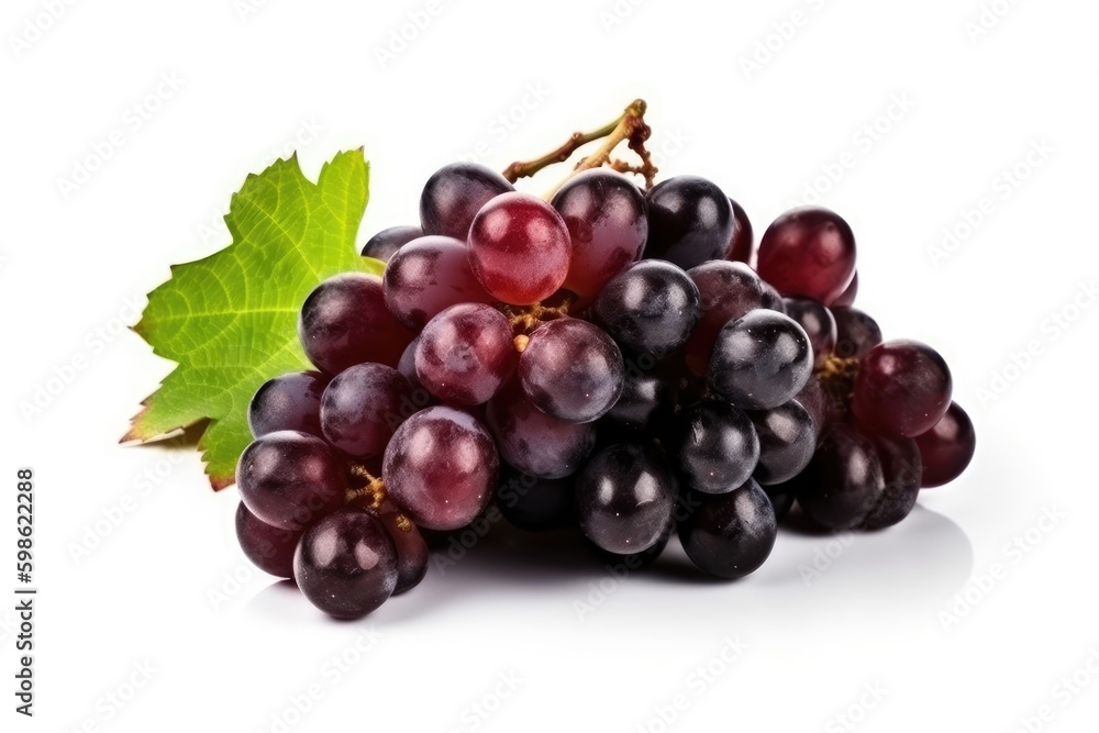 Grape isolated on white background. Generative AI