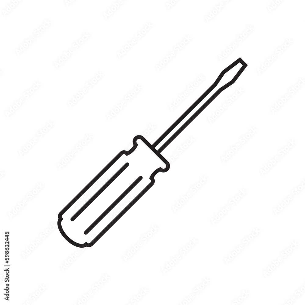 Screwdriver line icon, logo vector Screwdriver line icon, logo vector