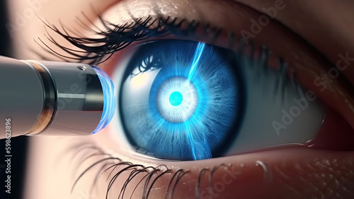 A laser vision correction poster - Generative AI photo