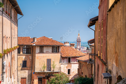 View of Saluzzo, Cuneo, Piedmont, Italy