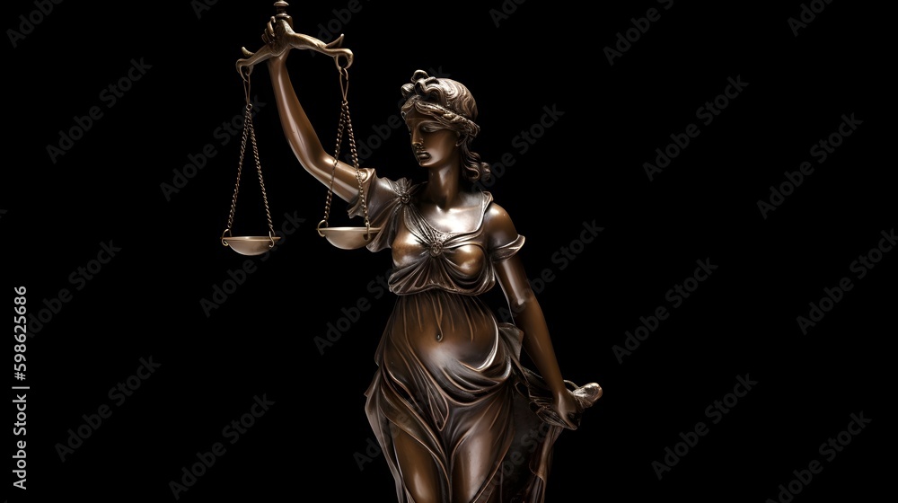 Justice representation illustration - obrazy, fototapety, plakaty 