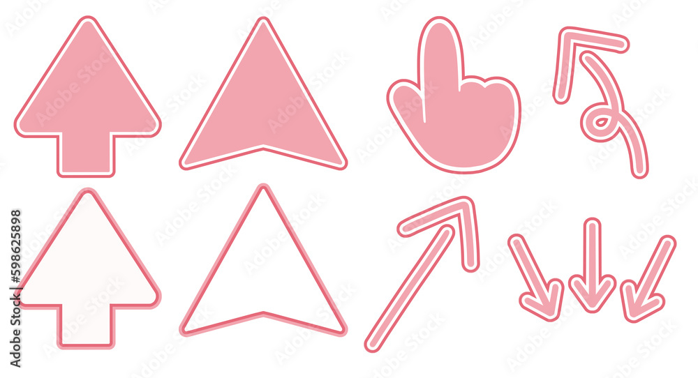 illustration Arrow Pink