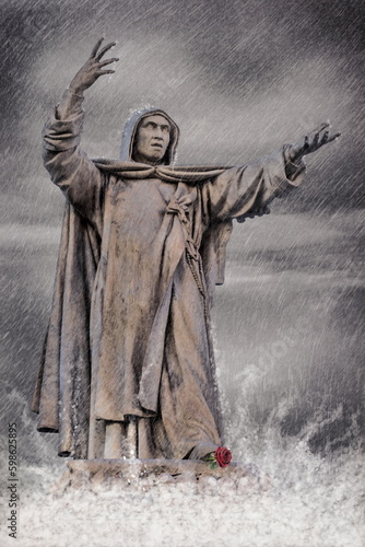 ferrara, italien - girolamo savonarola predigt den weltuntergang