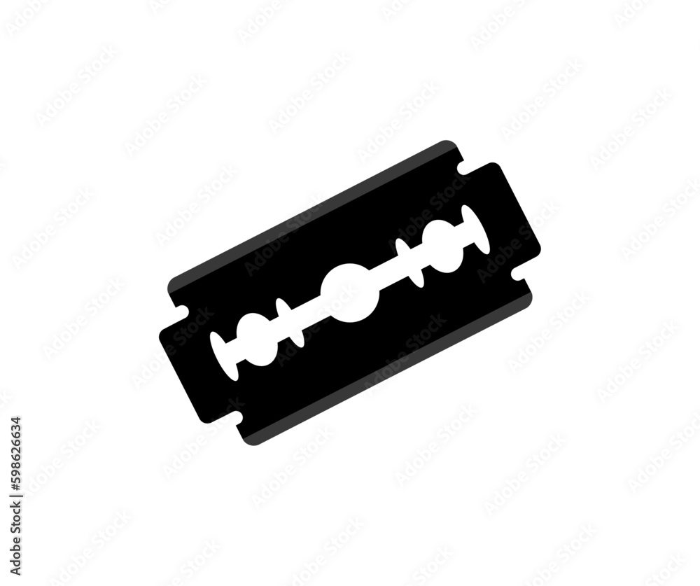 Vector razor blade icon logo design. Safety razor blade silhouette vector design and illustration. Vector razor blade icon logo design. Safety razor blade silhouette vector design and illustration.