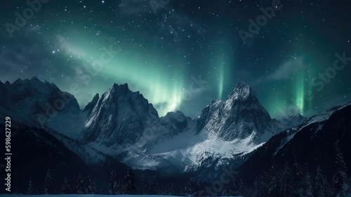 A breathtaking aurora borealis lighting up the night