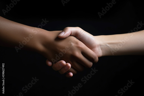 A hand shaking a hand