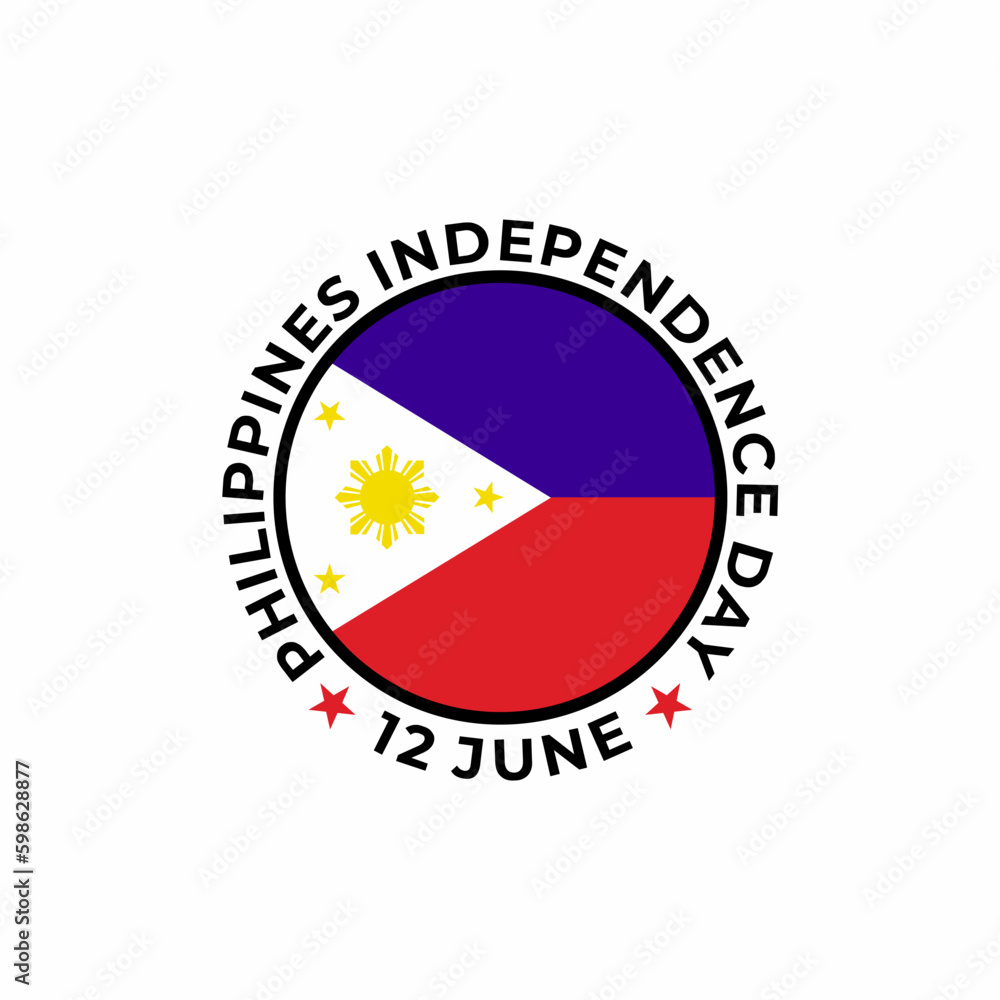 Philipines Independence Day Badge Vector Design Philipines Independence Day Badge Vector Design