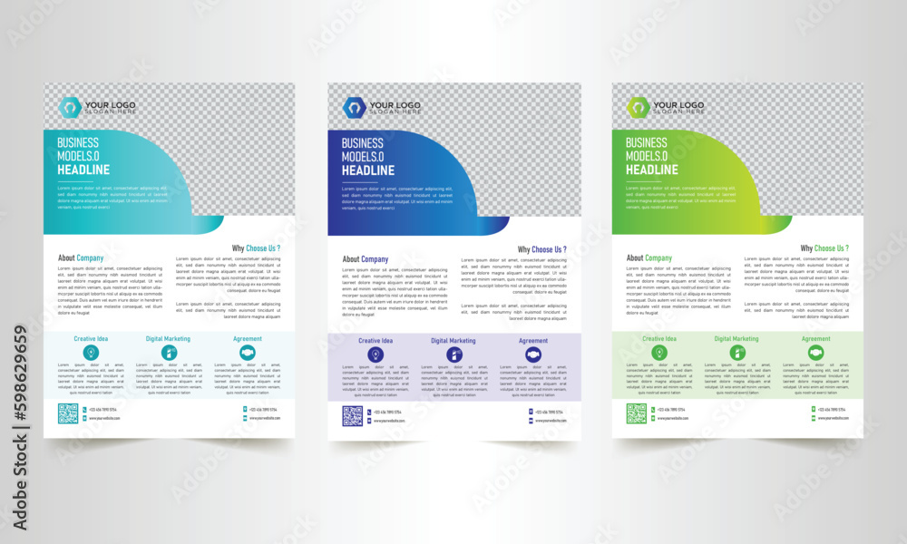 Professional corporate business flyer template  design