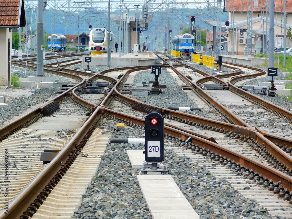 Naklejka premium railway station