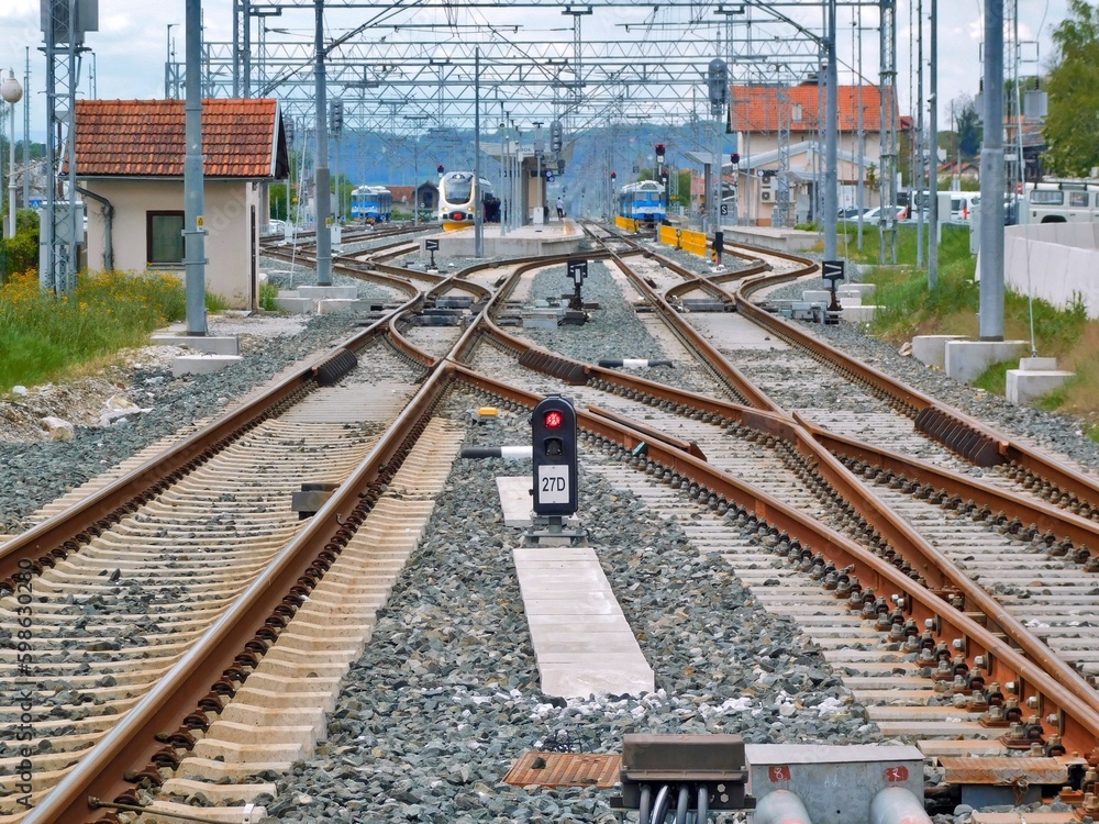 Naklejka premium railway station