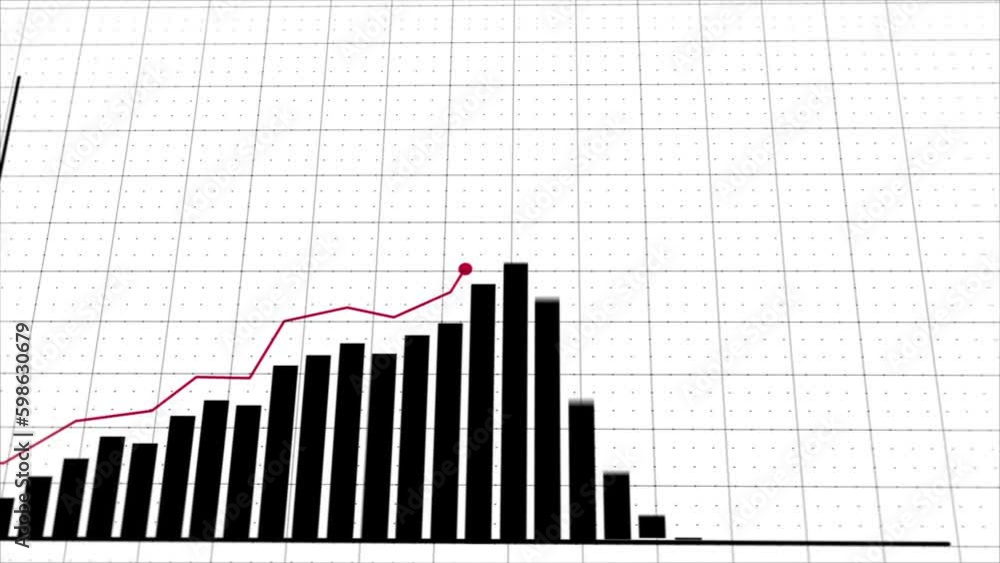 Stock market animated graphic. Stock price chart. Financial and business concept. Generative AI Stock market animated graphic. Stock price chart. Financial and business concept. Generative AI