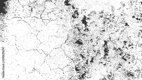 Grunge Black And White Urban Vector Texture Template. Dark Messy Dust Overlay Distress Background. Easy To Create Abstract Dotted, Scratched, Vintage Effect With Noise And Grain