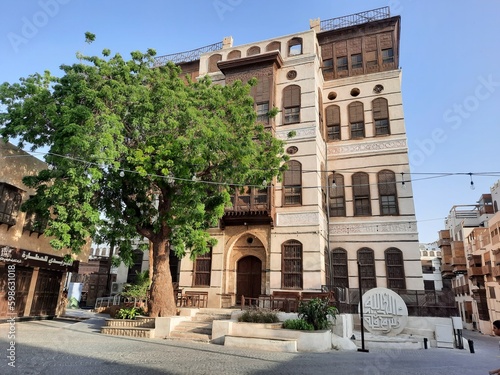 A view of the old and historical part of the city of Jeddah, Saudi Arabia.  These buildings are located in Balad area of ​​Jeddah.  © KHAWAJA UMER FAROOQ