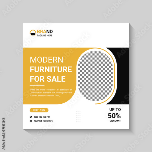 Furniture web banner post template 