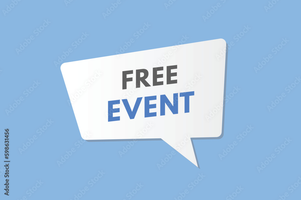 Free Event text Button. Free Event Sign Icon Label Sticker Web Buttons Free Event text Button. Free Event Sign Icon Label Sticker Web Buttons