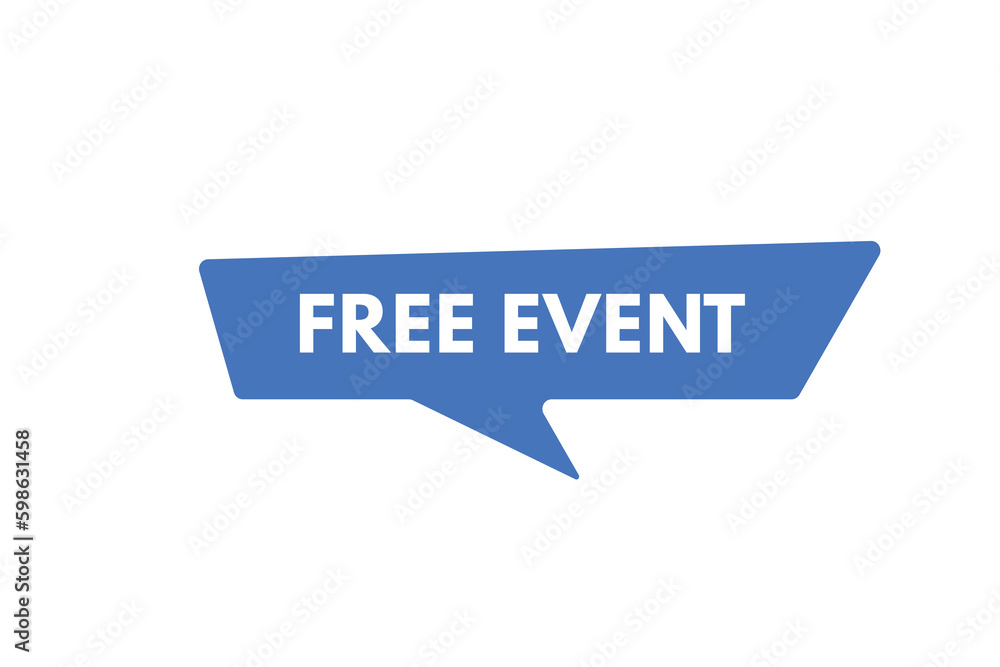 Free Event text Button. Free Event Sign Icon Label Sticker Web Buttons Free Event text Button. Free Event Sign Icon Label Sticker Web Buttons