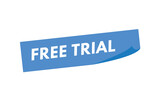 Free Trial text Button. Free Trial Sign Icon Label Sticker Web Buttons
