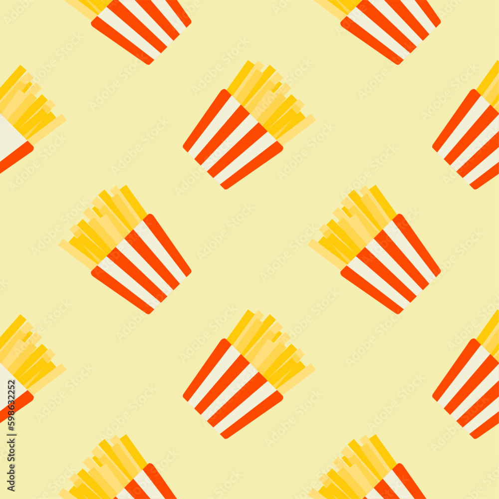 french fries seamless pattern vector illustration french fries seamless pattern vector illustration