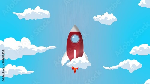 rocket in the sky